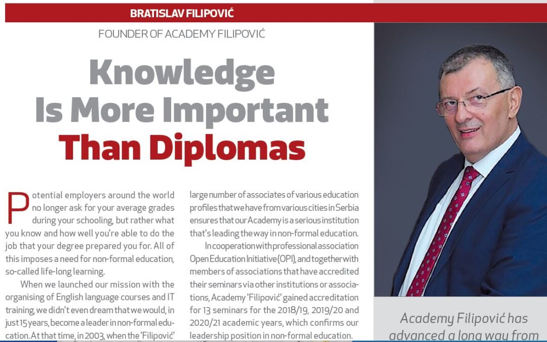Knowledge Is More Important Than Diplomas