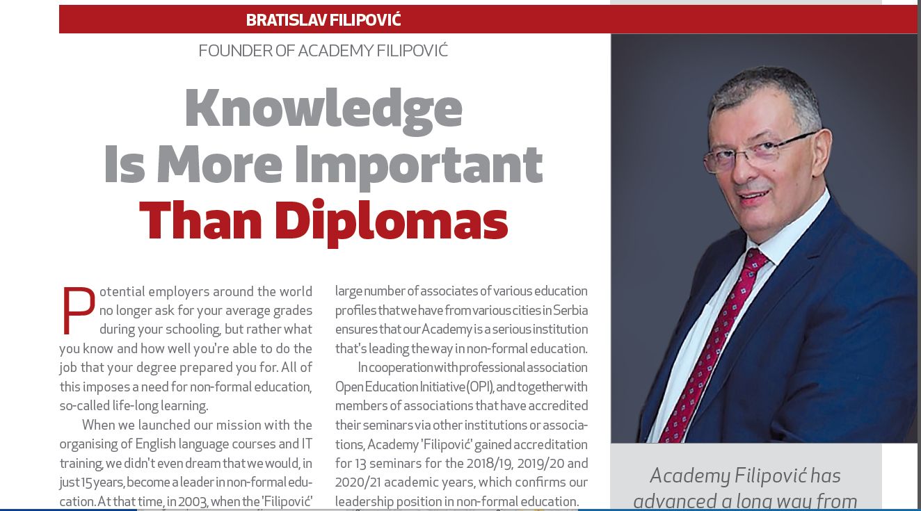 Knowledge Is More Important Than Diplomas